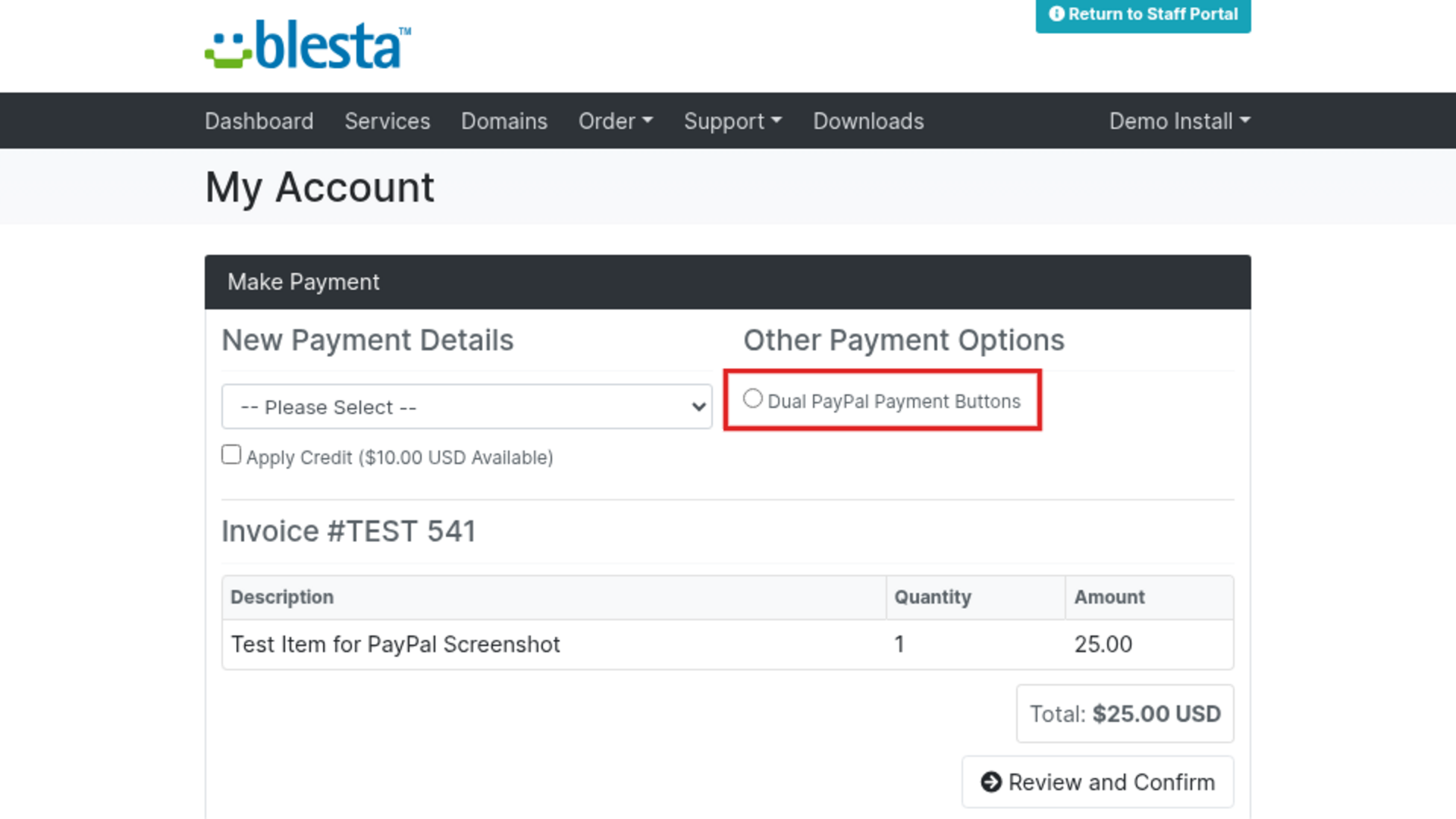 Dual PayPal Payment Buttons screenshot 2