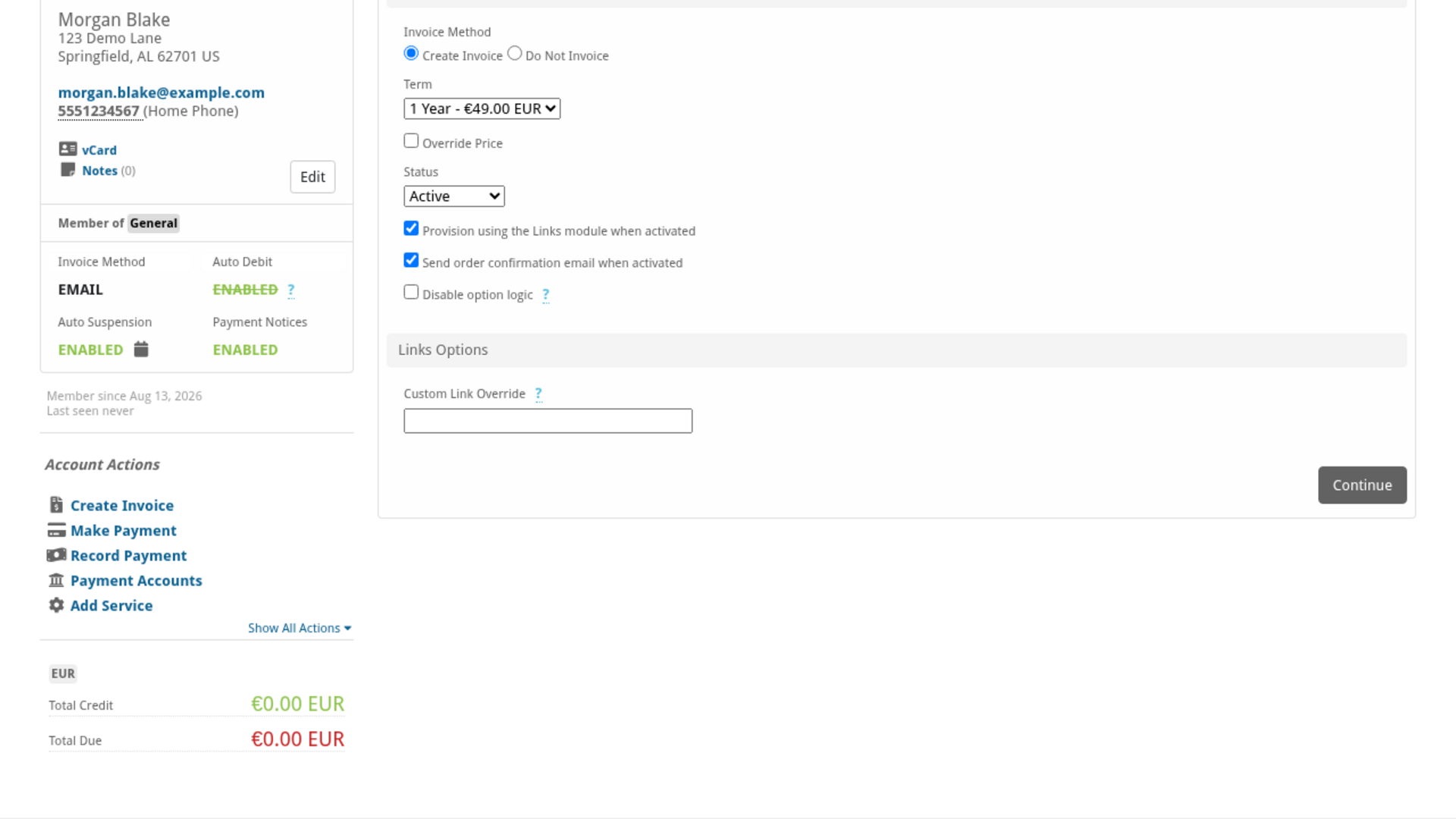 Links screenshot 1