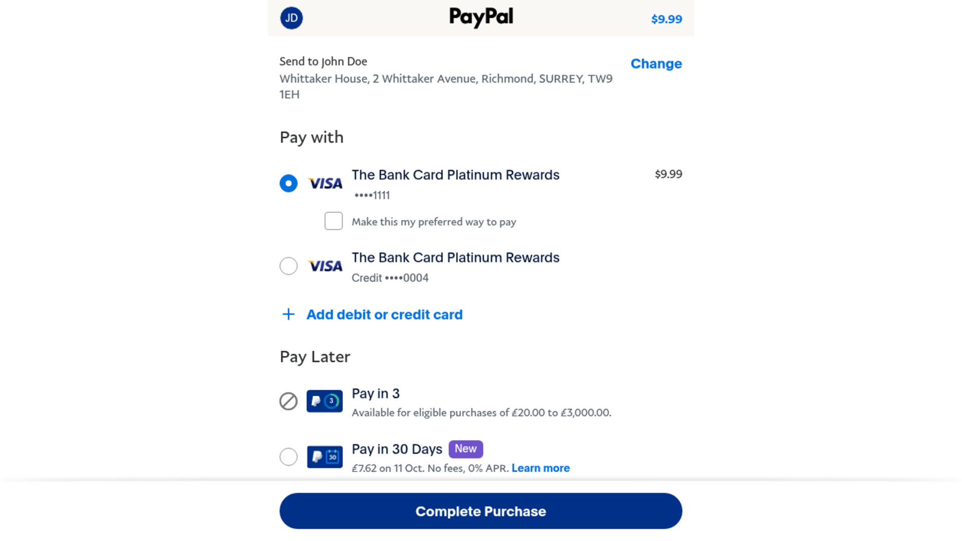 PayPal Payment Buttons screenshot 3
