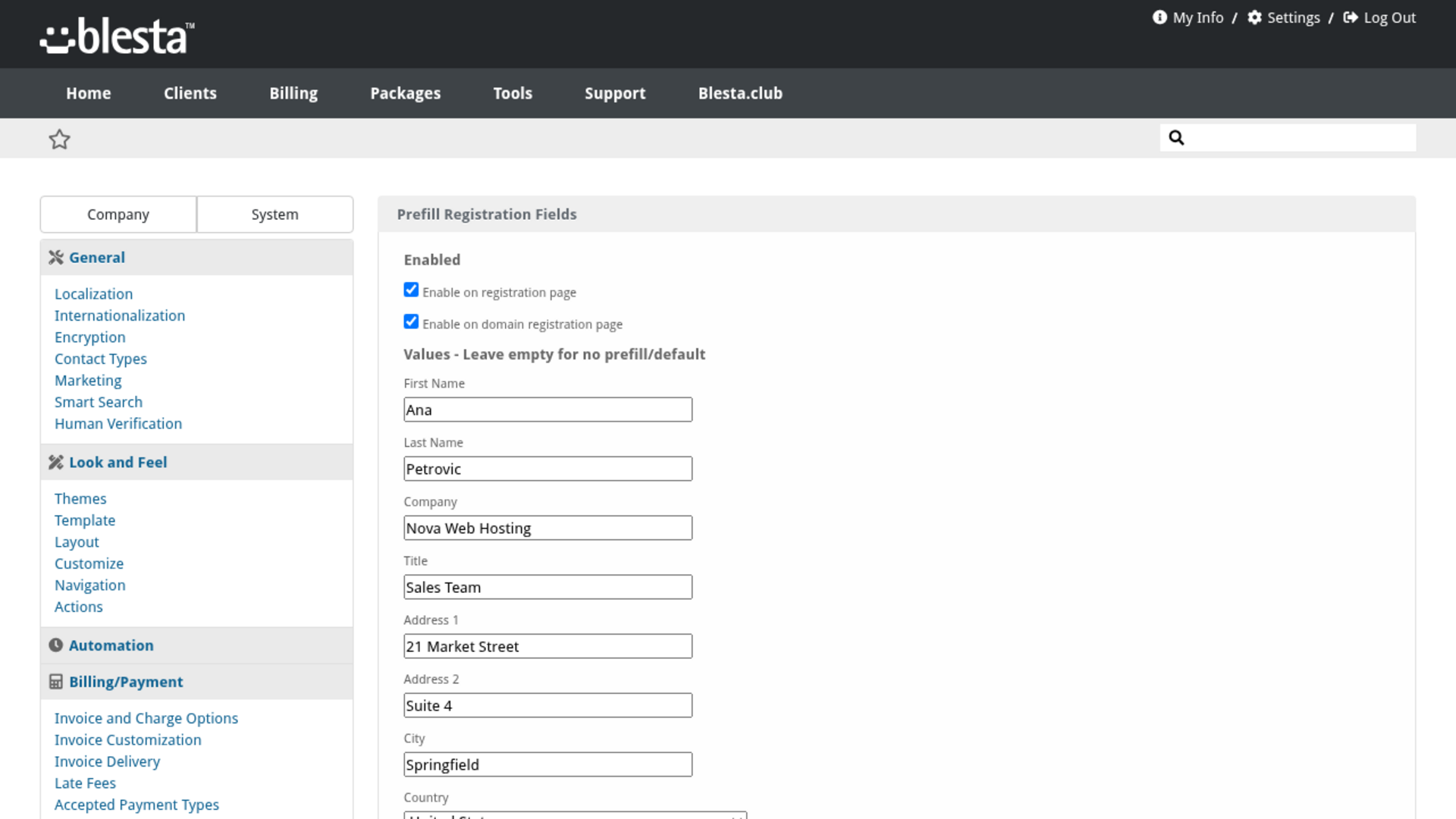 Prefill Registration Fields screenshot 1