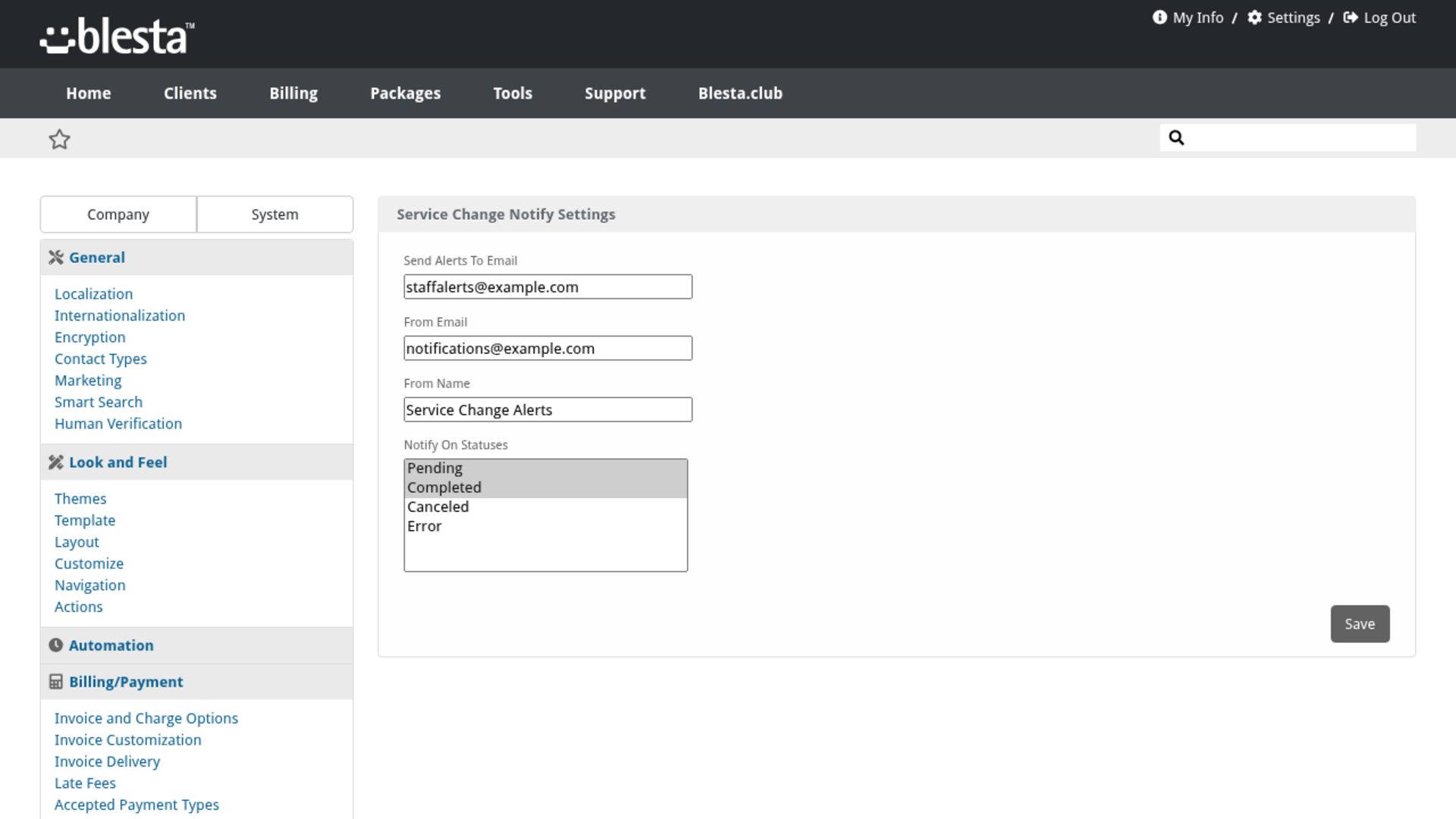 Service Change Notify screenshot 1