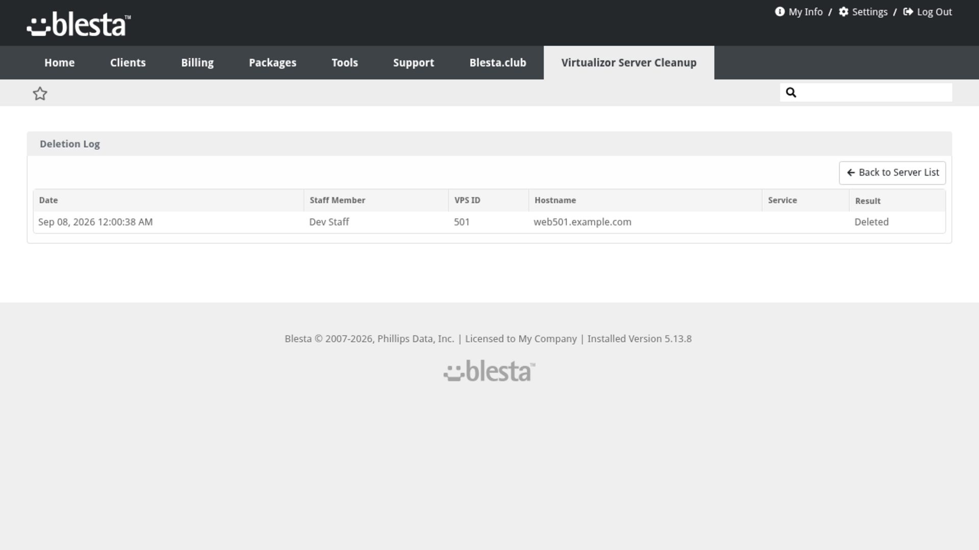 Virtualizor Server Cleanup screenshot 4